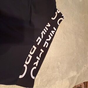 Nike Black Leggings with White Logo Band